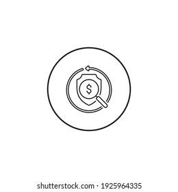 analyze insurance outline icon isolated