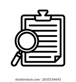 Analyze Line Vector Illustration On White Background.