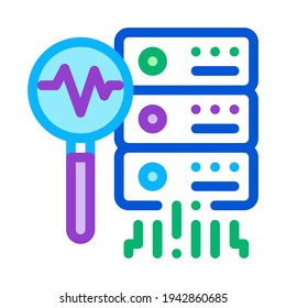analizar el vector de iconos de color de aprendizaje automático. analizar el signo de aprendizaje automático. ilustración de símbolo aislado