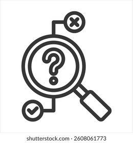 Analyze Phase Outline Icon Vector Illustration