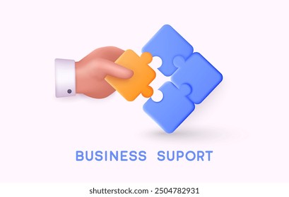 Analyze problem to fix the process, solving business issue for smooth workflow. Online business management concept. 3D Web Vector Illustrations.