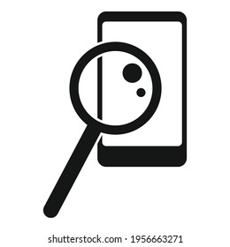 Analizar el icono del smartphone. Ilustración simple del icono del vector del smartphone Analyze para el diseño web aislado en fondo blanco