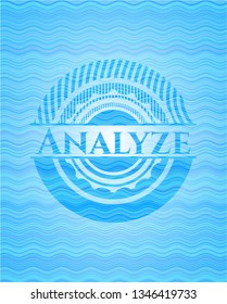 Analyze water wave representation badge.