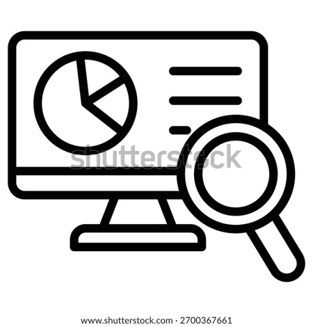 analyze web icon in outline style