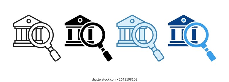 Analyzing Banker Icon Set Multiple Style Collection