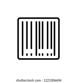 Analyzing barcode line icon. Scanning, identity, data. Shopping concept. Vector illustration can be used for topics like retail, consumerism, merchandizing