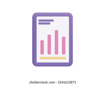 analyzing data concept with 3d vector icon cartoon minimal style