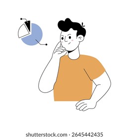 Analyzing diagram  Modern illustrations. Eps 10 file on transparent background
