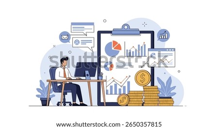 Analyzing financial performance through business data visualization and growth strategies