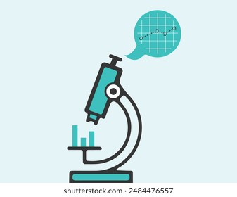 Analyzing forecast business progress illustration
