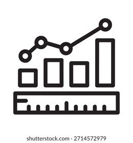 Análisis de las tendencias de crecimiento con un gráfico de barras e ilustración de gráfico de líneas