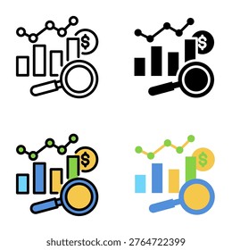 Analyzing icon collection of various styles for design branding, print and digital media