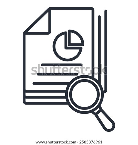 analyzing icons isolated on White Background. Flat style design