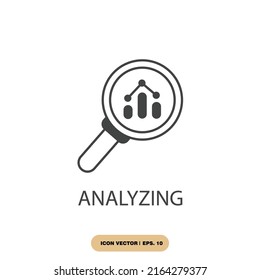 analyzing icons  symbol vector elements for infographic web