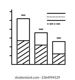 analyzing infographic line icon vector. analyzing infographic sign. isolated contour symbol black illustration