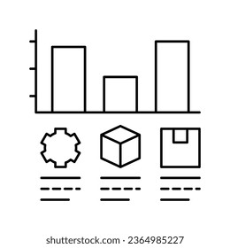Analyse der Internet-Marketing-Linie Symbol Vektorgrafik. Analyse des Internet-Marketingzeichens. isoliertes Kontursymbol