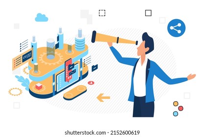 Analyzing and monitoring cloud computing technology server. Cloud based software online network platform