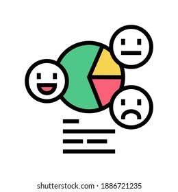 analyzing reviews color icon vector. analyzing reviews sign. isolated symbol illustration