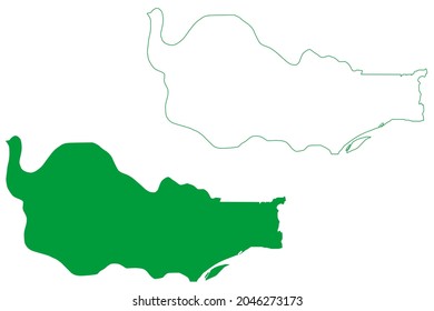 Anama municipality (Amazonas state, Municipalities of Brazil, Federative Republic of Brazil) map vector illustration, scribble sketch Anama map