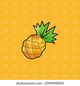 Ananas Fruit Vector shape fully editable ready for use.