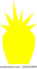 ananas fruit yellow summer vector