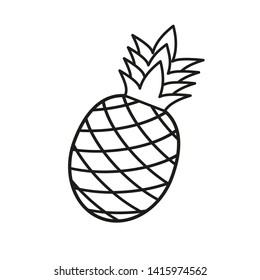 Ananas isolated on white background