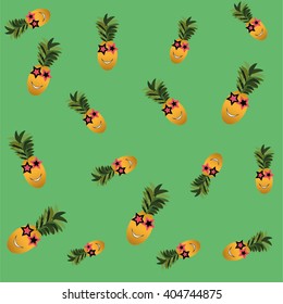 Ananas pattern Vector illustration