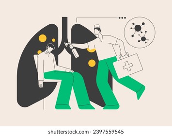 Anaphylaxis abstract concept vector illustration. Severe allergic reaction help, anaphylaxis shock treatment, emergency allergy case, hypersensitivity, cause and symptoms abstract metaphor.