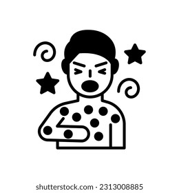 Anaphylaxis icon in vector. Illustration