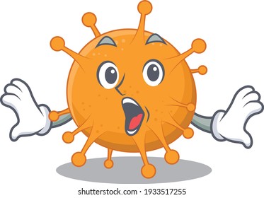 Anaplasma mascot design concept having a surprised gesture