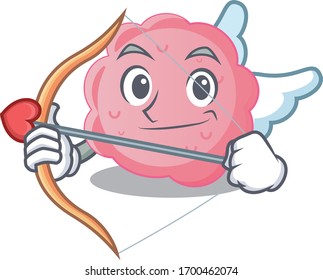 Anaplasma phagocytophilum in cupid cartoon character with arrow and wings