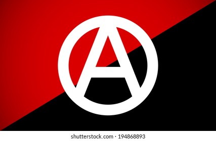 Anarchist flag with Anarchy symbol