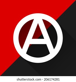 Anarchist flag with Anarchy symbol