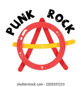 An Anarchist Symbol Flat Sticker Icon