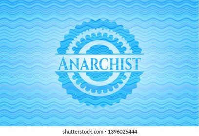 Anarchist water badge. Vector Illustration. Detailed.