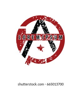 Anarchy Atheism Communist Logo Logotype Vector Art