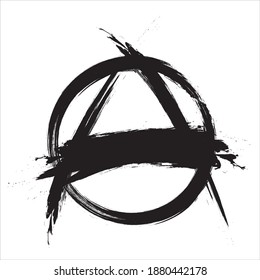 Anarchy brush symbol. Vector illustration.