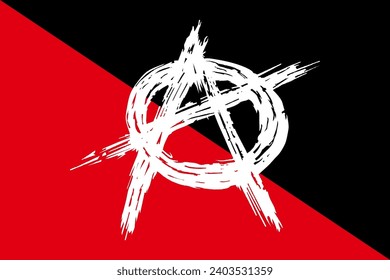 Anarchy flag. Correct vector illustration