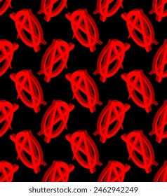 Anarchy pattern seamless. lack of organized power symbol background