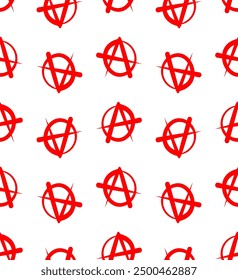 Anarchy pattern seamless. lack of organized power symbol background