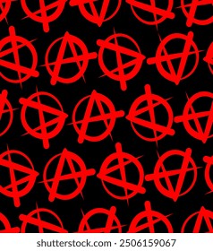 Anarchy pattern seamless. lack of organized power symbol background