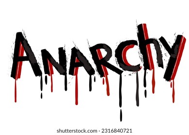 Anarchy. Punk's not dead. Vector isolated grunge lettering.