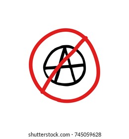 anarchy sign doodle icon