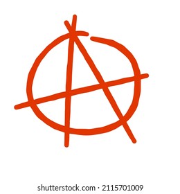 Anarchy sign isolated. Letter A in circle