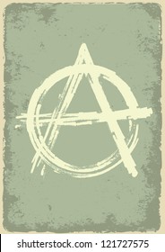 Anarchy Sign On Destroyed  Background