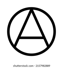 Anarchy sign. Vector image, no background, Anarchists