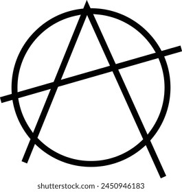 anarchy symbol icon. Thin linear style design isolated on white background