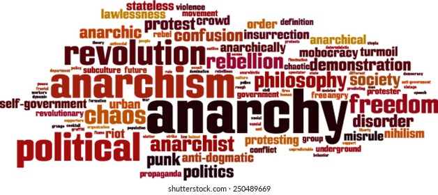 Anarchy word cloud concept. Vector illustration