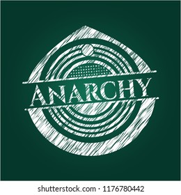 Anarchy written with chalkboard texture