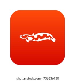 Anarhichas fish icon digital red for any design isolated on white vector illustration